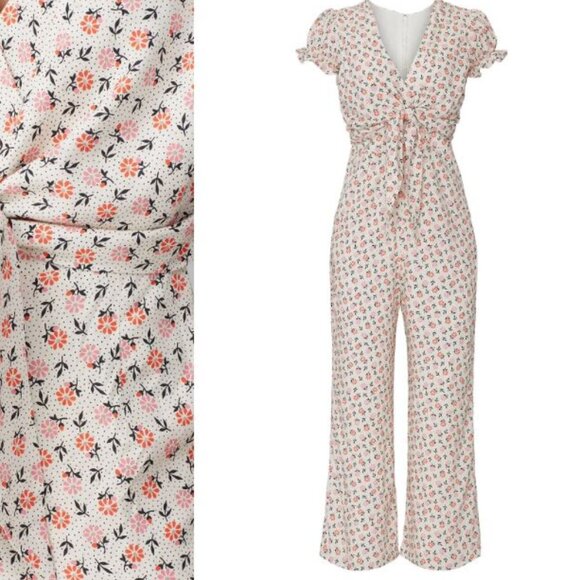 Capulet Jules Jumpsuit Floral Short Sleeve Women's Size XS Petite - Picture 1 of 13